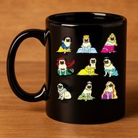 Princess Pug 11oz C Handle Ceramic Mug