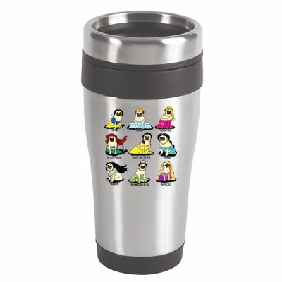 Princess Pug 16oz Travel Tumbler