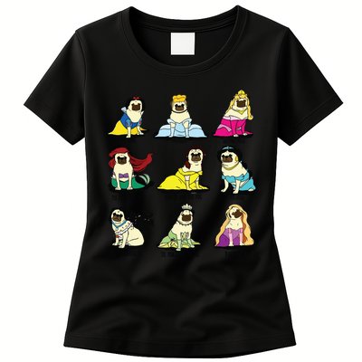 Princess Pug Womens T-Shirt