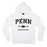 Penn Pennsylvania Pa Vintage Established Athletic Sports Design Hoodie