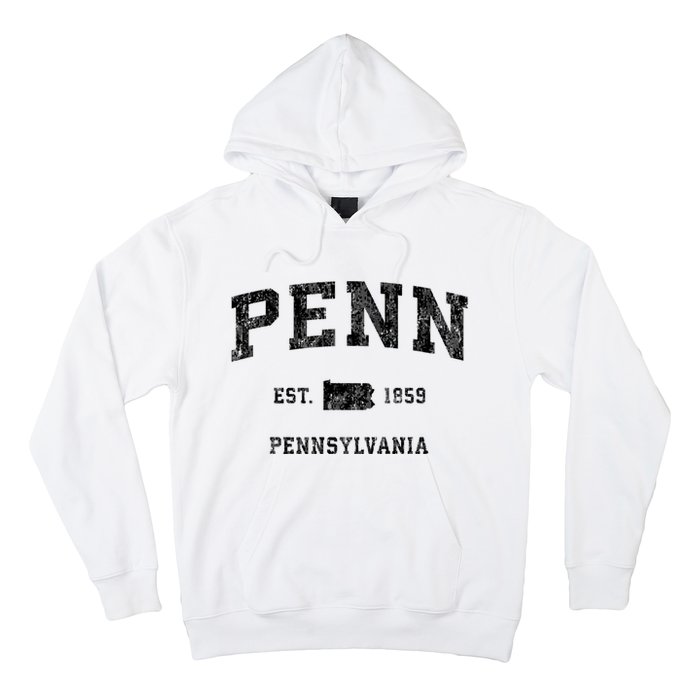 Penn Pennsylvania Pa Vintage Established Athletic Sports Design Hoodie