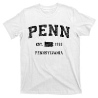 Penn Pennsylvania Pa Vintage Established Athletic Sports Design T-Shirt