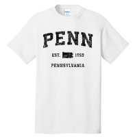 Penn Pennsylvania Pa Vintage Established Athletic Sports Design Tall T-Shirt