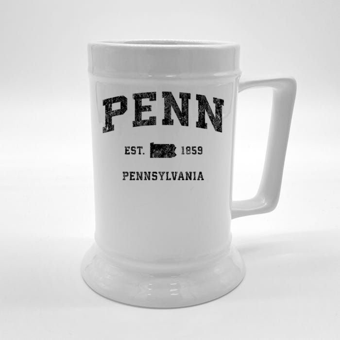 Penn Pennsylvania Pa Vintage Established Athletic Sports Design Beer Stein