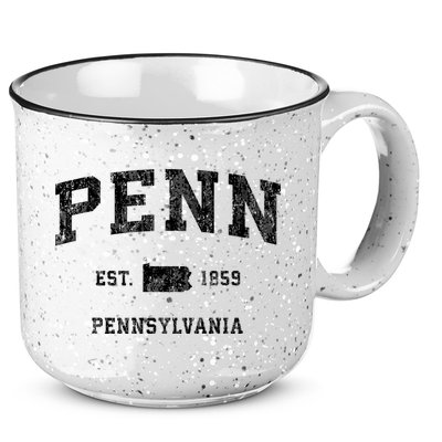 Penn Pennsylvania Pa Vintage Established Athletic Sports Design 15oz Campfire Ceramic Mug