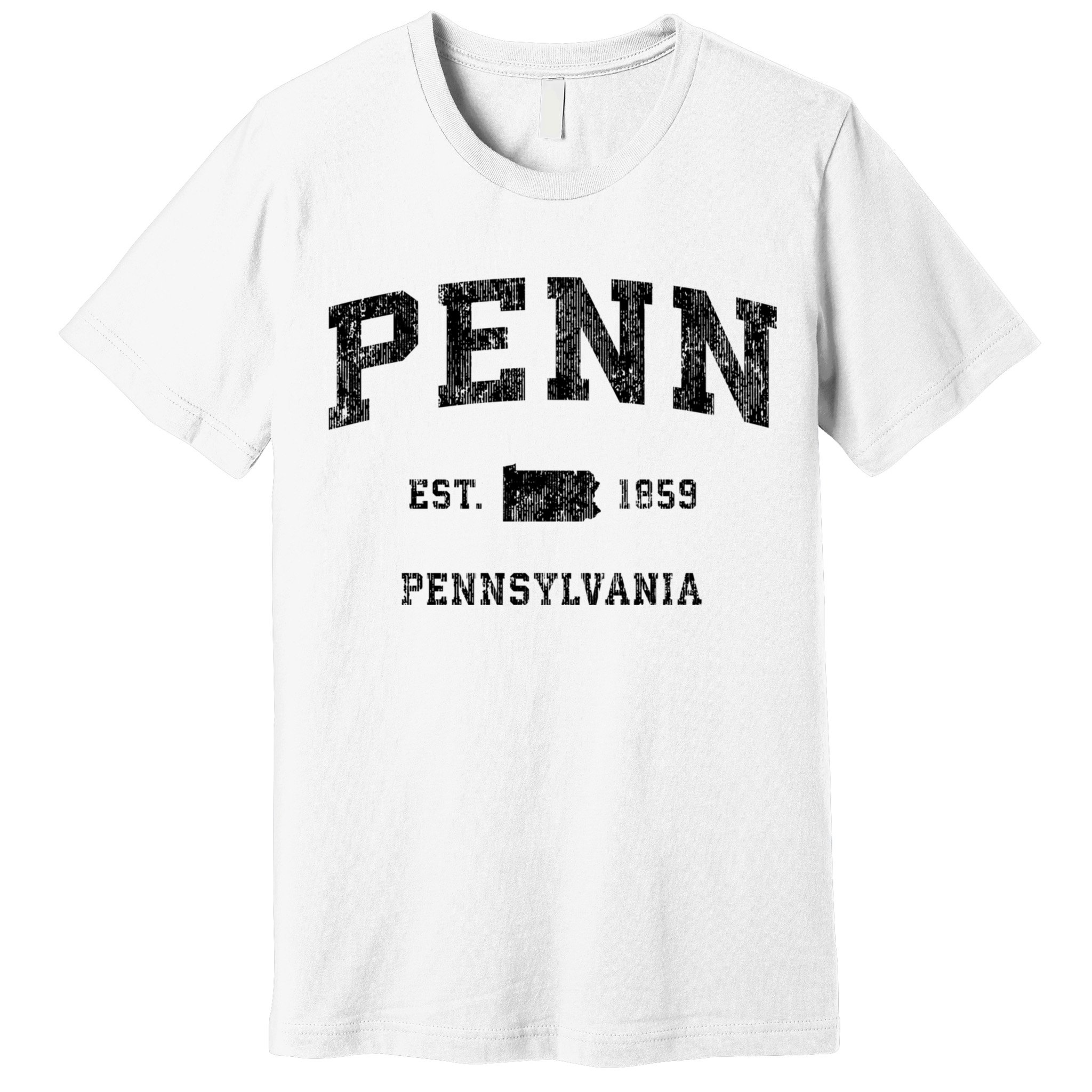 Penn Pennsylvania Pa Vintage Established Athletic Sports Design Premium T-Shirt