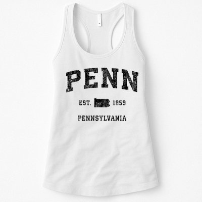 Penn Pennsylvania Pa Vintage Established Athletic Sports Design Womens Tank Top