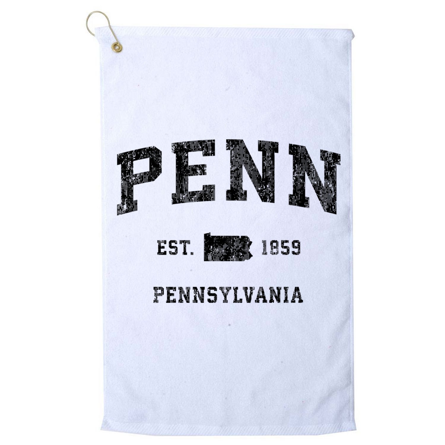 Penn Pennsylvania Pa Vintage Established Athletic Sports Design Golf Towel