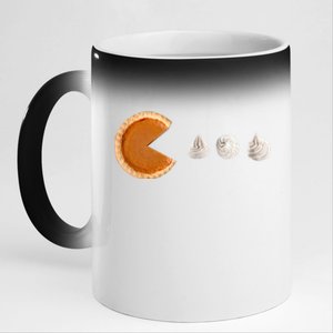 Pacman Pumpkin Pie 11oz Black Color Changing Mug