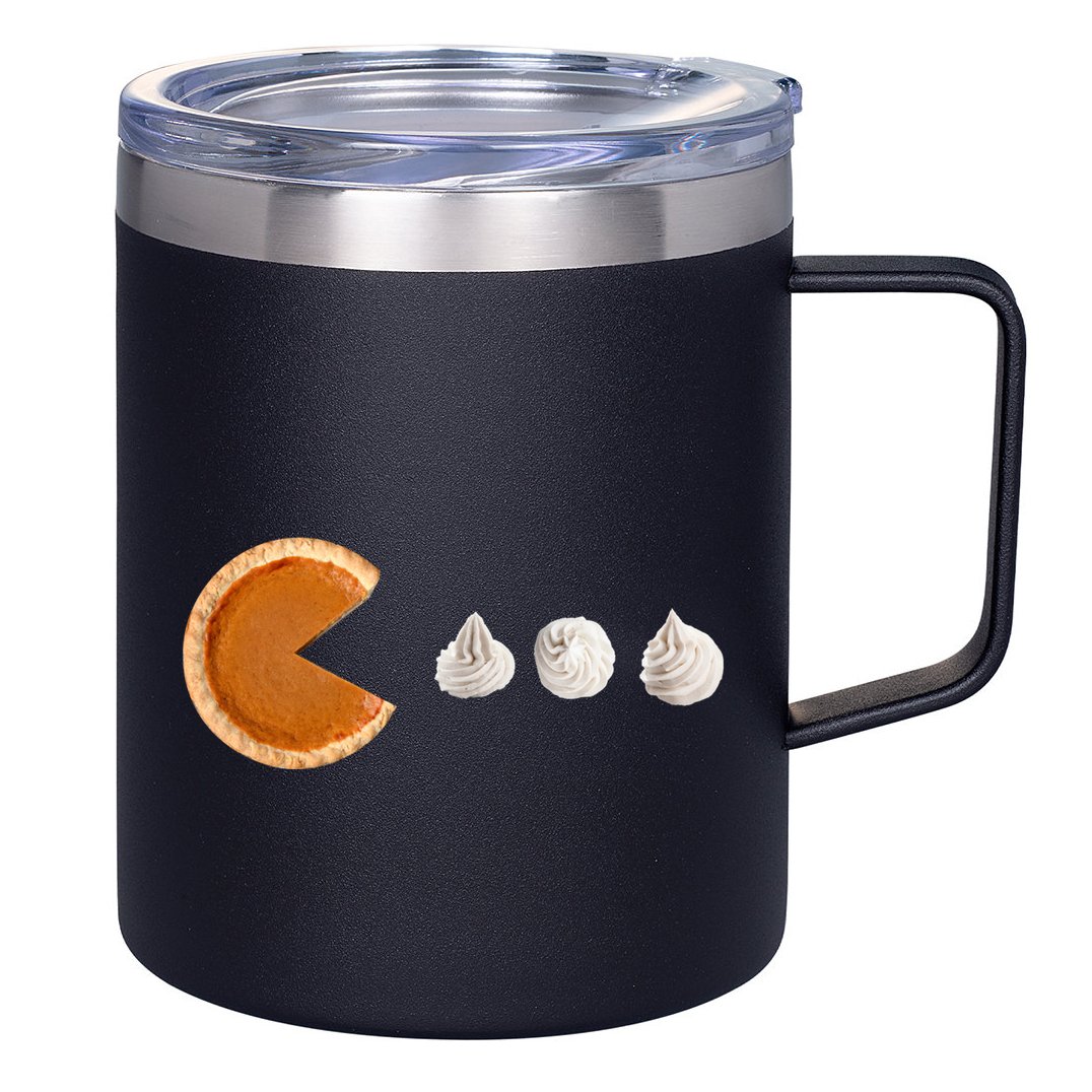 Pacman Pumpkin Pie 12oz Stainless Steel Coffee Mug