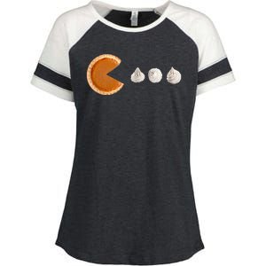 Pacman Pumpkin Pie Enza Ladies Jersey Colorblock Tee