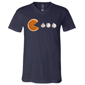 Pacman Pumpkin Pie V-Neck T-Shirt