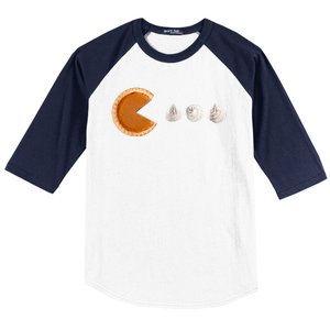 Pacman Pumpkin Pie Baseball Sleeve Shirt