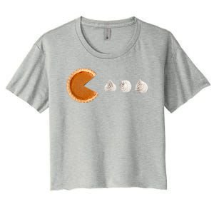 Pacman Pumpkin Pie Women's Crop Top Tee