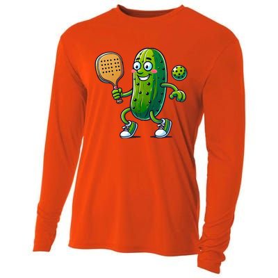 Pickleball Pickle Player Funny  Cooling Performance Long Sleeve Crew