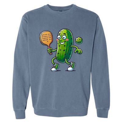 Pickleball Pickle Player Funny  Garment-Dyed Sweatshirt