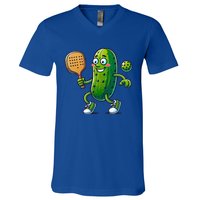 Pickleball Pickle Player Funny  V-Neck T-Shirt