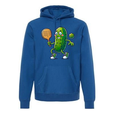 Pickleball Pickle Player Funny  Premium Hoodie