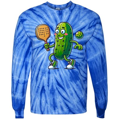 Pickleball Pickle Player Funny  Tie-Dye Long Sleeve Shirt