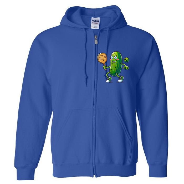 Pickleball Pickle Player Funny  Full Zip Hoodie