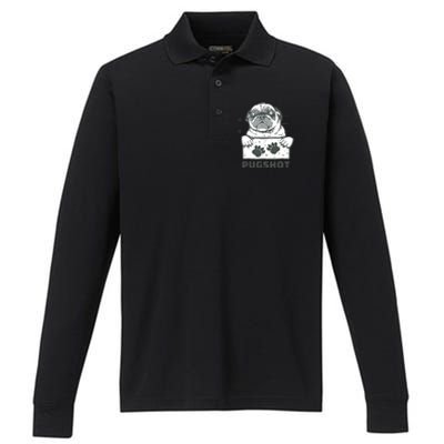 Pugshot Pug Performance Long Sleeve Polo