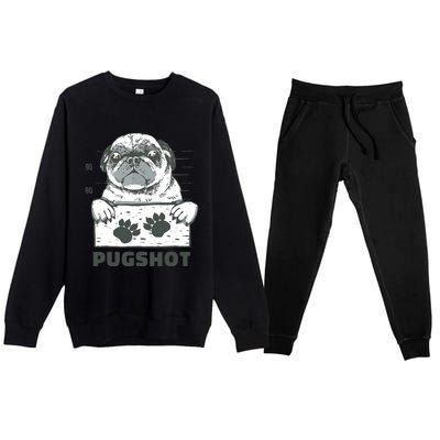 Pugshot Pug Premium Crewneck Sweatsuit Set