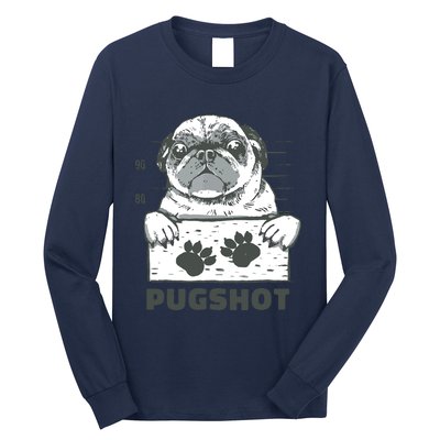 Pugshot Pug Long Sleeve Shirt