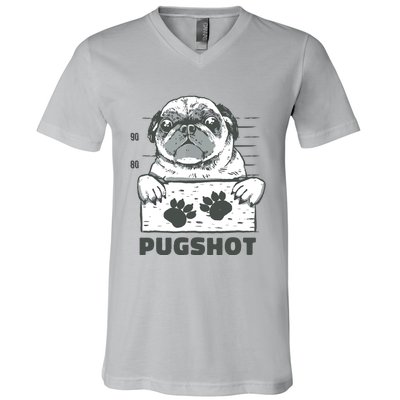 Pugshot Pug V-Neck T-Shirt