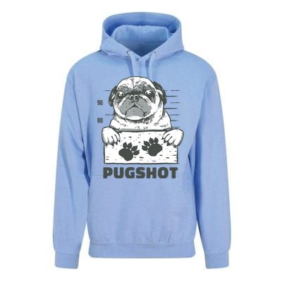 Pugshot Pug Unisex Surf Hoodie