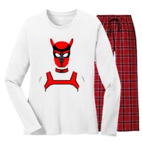 Puppy Play Pups Gay P.R.I.D.E Red Women's Long Sleeve Flannel Pajama Set 