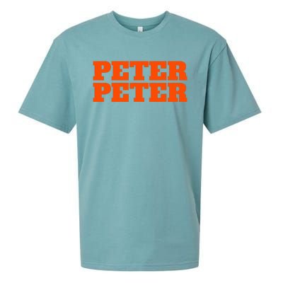 Peter Peter Pumpkin Eater Halloween Couples Costume Sueded Cloud Jersey T-Shirt