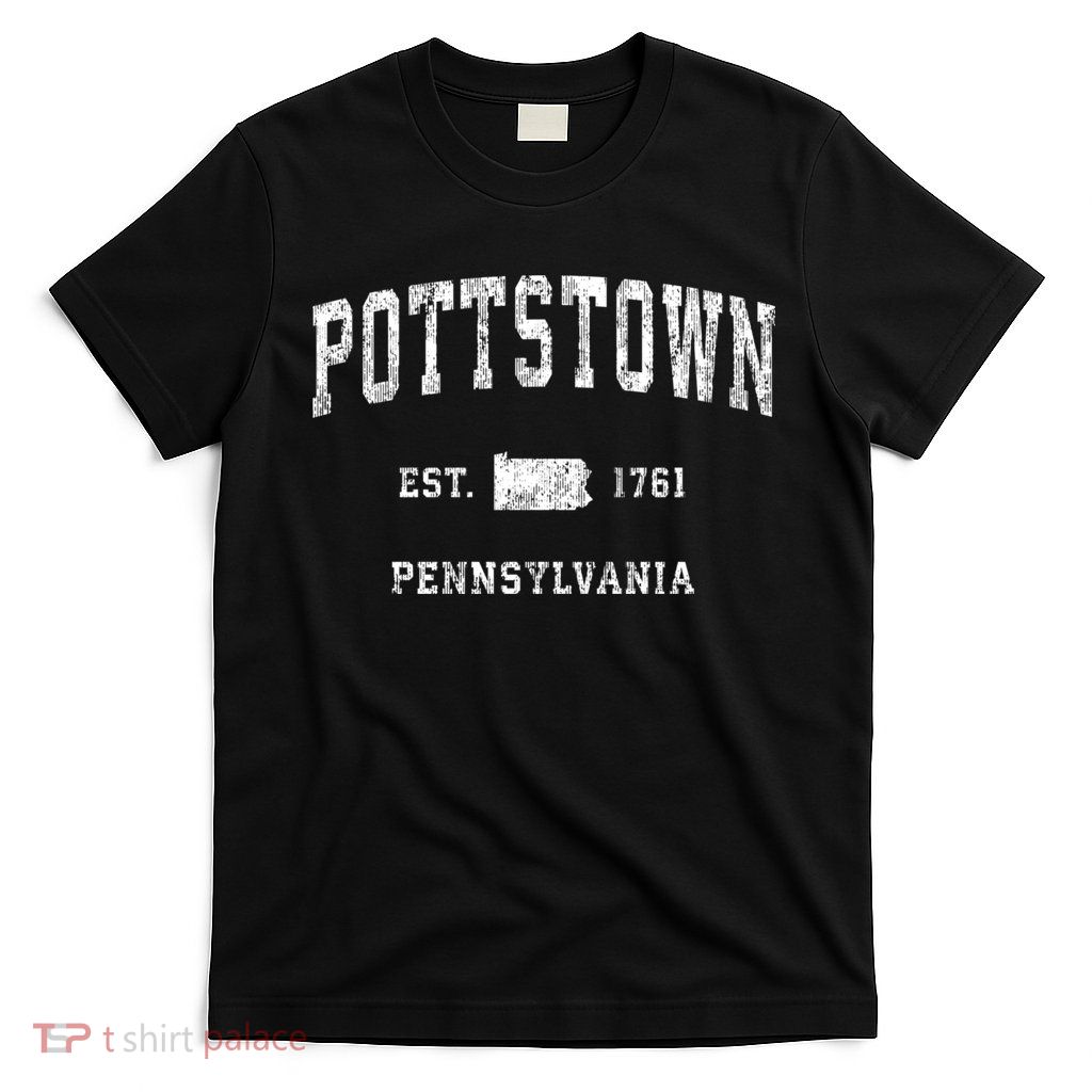 Pottstown Pennsylvania Pa Vintage Athletic Sports T-Shirt