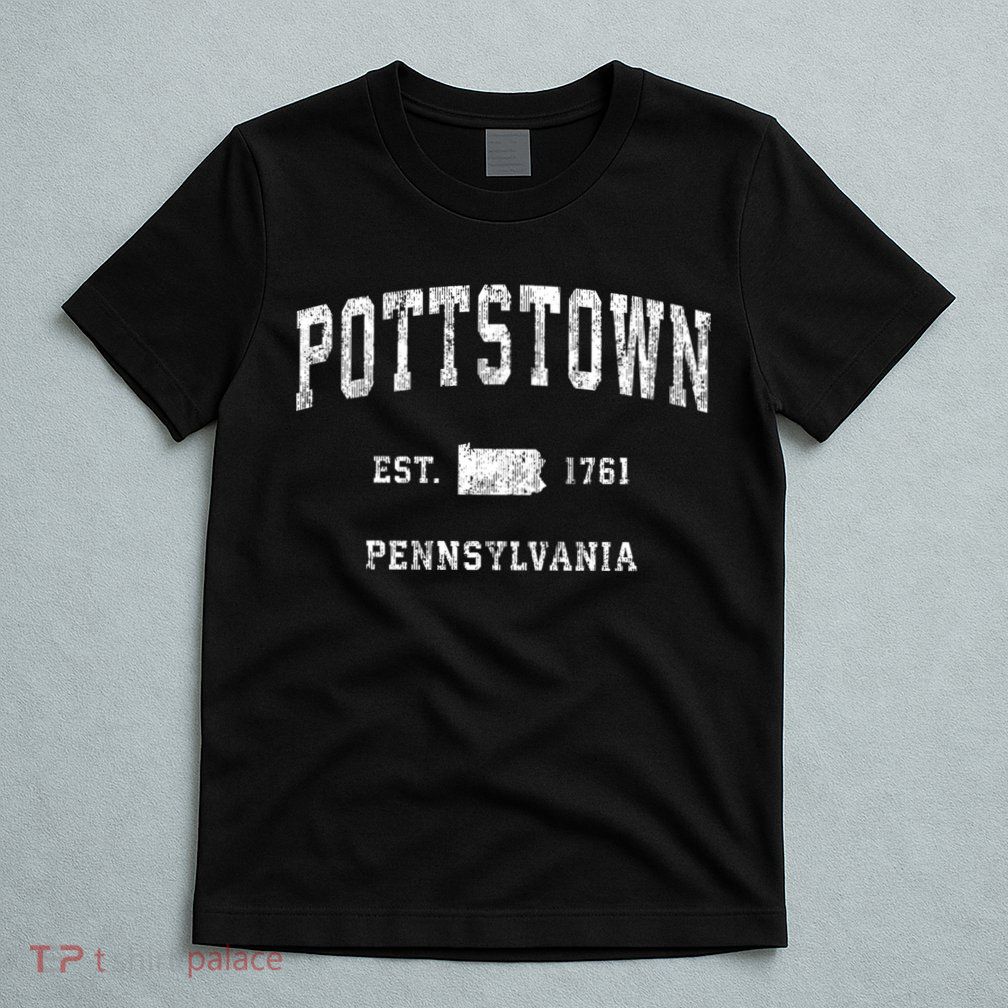 Pottstown Pennsylvania Pa Vintage Athletic Sports T-Shirt