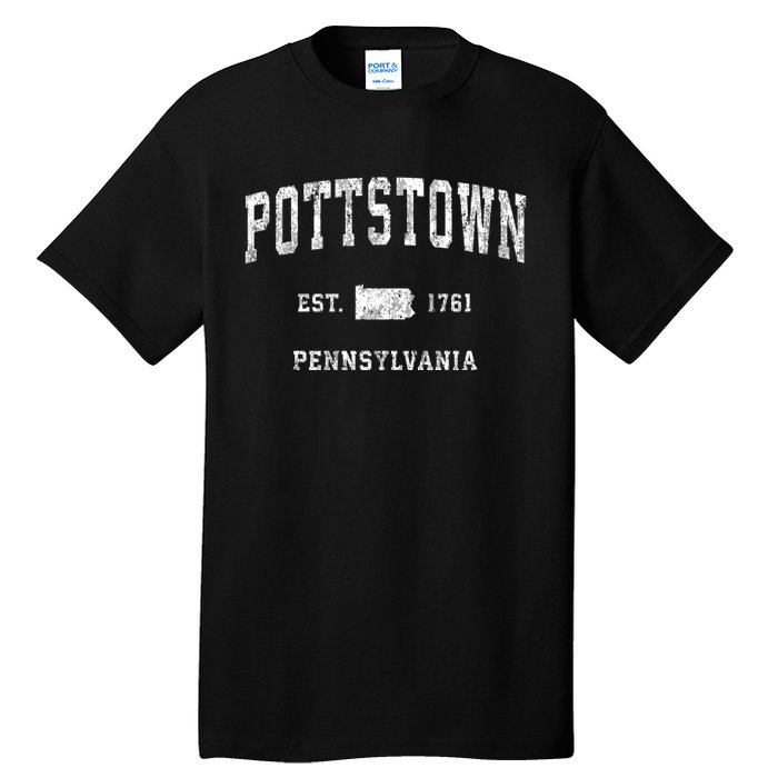 Pottstown Pennsylvania Pa Vintage Athletic Sports Tall T-Shirt