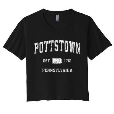 Pottstown Pennsylvania Pa Vintage Athletic Sports Crop Top
