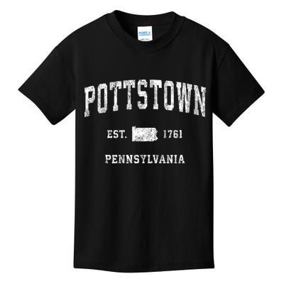 Pottstown Pennsylvania Pa Vintage Athletic Sports Kids T-Shirt