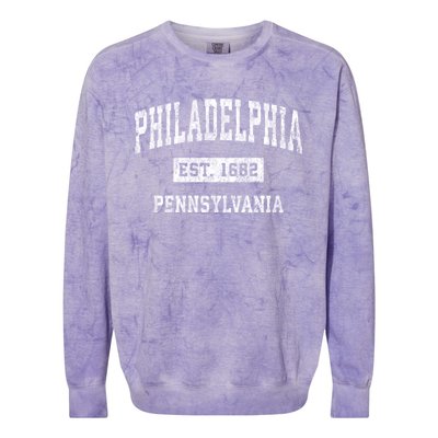 Philadelphia Pennsylvania Pa Vintage Sports Colorblast Crewneck Sweatshirt