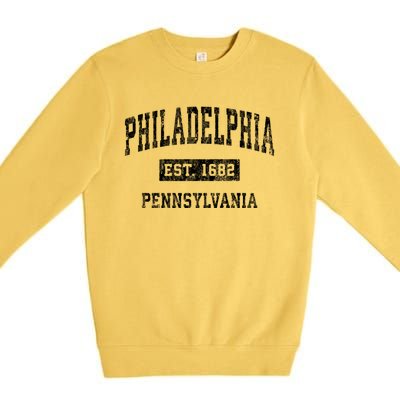 Philadelphia Pennsylvania Pa Vintage Sports Premium Crewneck Sweatshirt