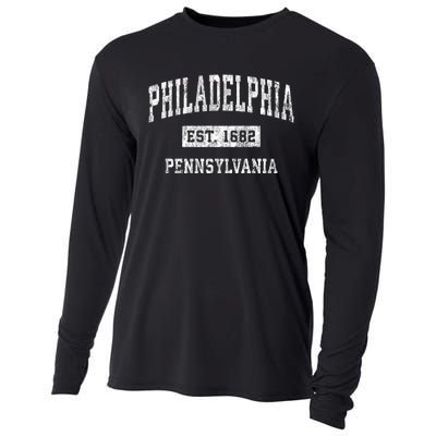 Philadelphia Pennsylvania Pa Vintage Sports Cooling Performance Long Sleeve Crew