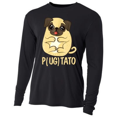 Pugtato Pug Potato Dog Lover Cooling Performance Long Sleeve Crew