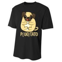 Pugtato Pug Potato Dog Lover Performance Sprint T-Shirt