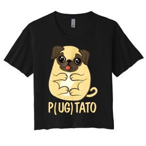 Pugtato Pug Potato Dog Lover Women's Crop Top Tee