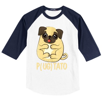 Pugtato Pug Potato Dog Lover Baseball Sleeve Shirt