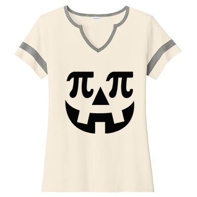 Pumpkin Pi Pie  Punny Halloween Costume Math Pun Ladies Halftime Notch Neck Tee