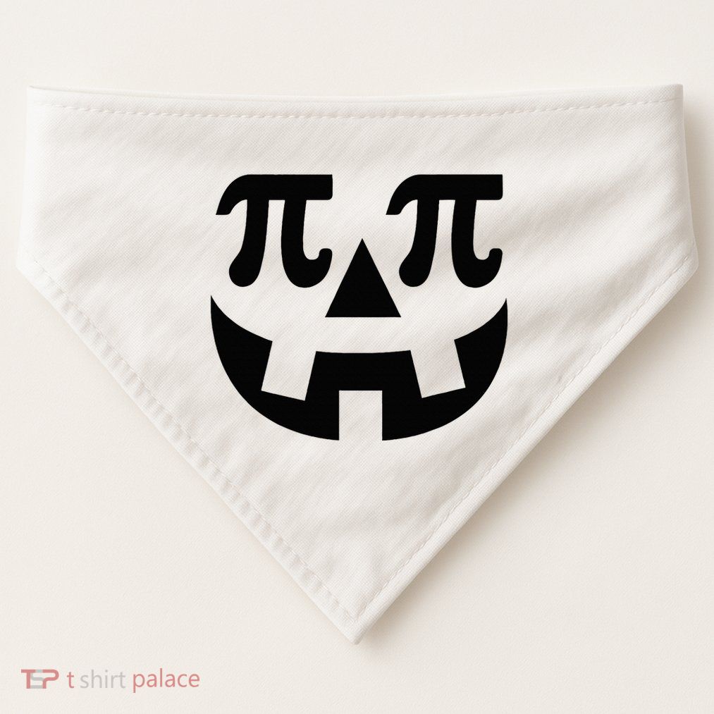 Pumpkin Pi Pie  Punny Halloween Costume Math Pun USA-Made Doggie Bandana