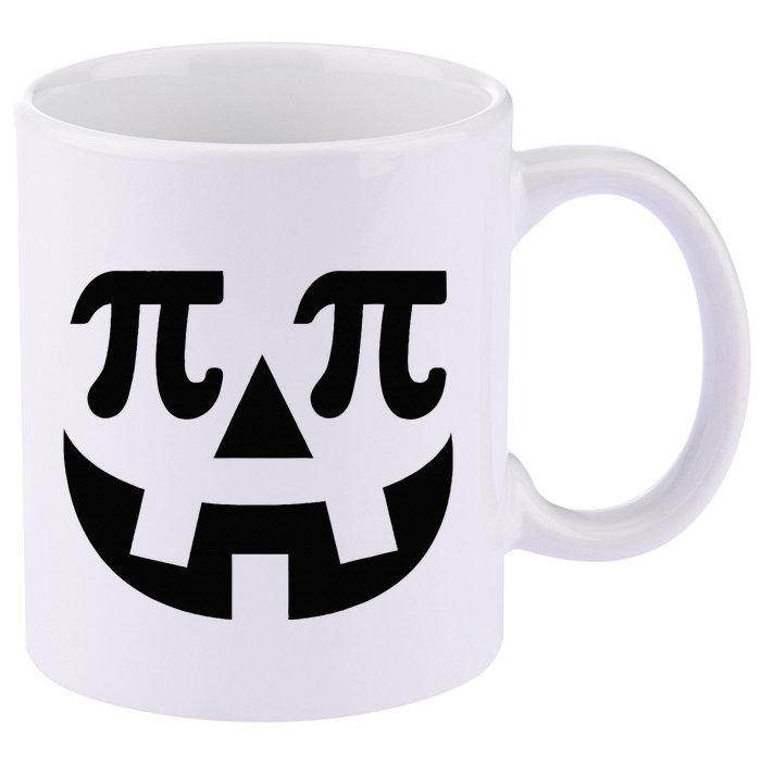 Pumpkin Pi Pie  Punny Halloween Costume Math Pun 11oz C Handle Ceramic Mug