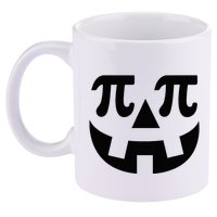 Pumpkin Pi Pie  Punny Halloween Costume Math Pun 11oz C Handle Ceramic Mug