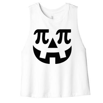 Pumpkin Pi Pie  Punny Halloween Costume Math Pun Women's Racerback Cropped Tank