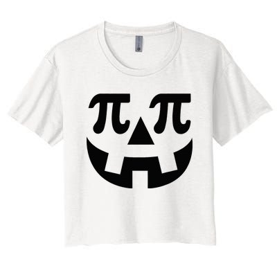 Pumpkin Pi Pie  Punny Halloween Costume Math Pun Women's Crop Top Tee