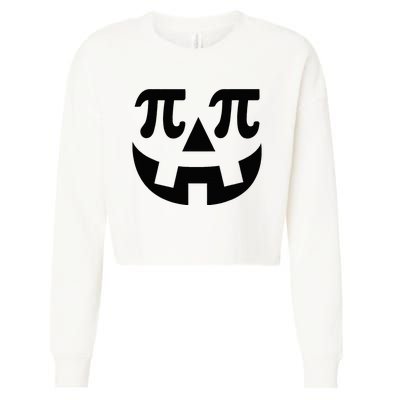 Pumpkin Pi Pie  Punny Halloween Costume Math Pun Cropped Pullover Crew